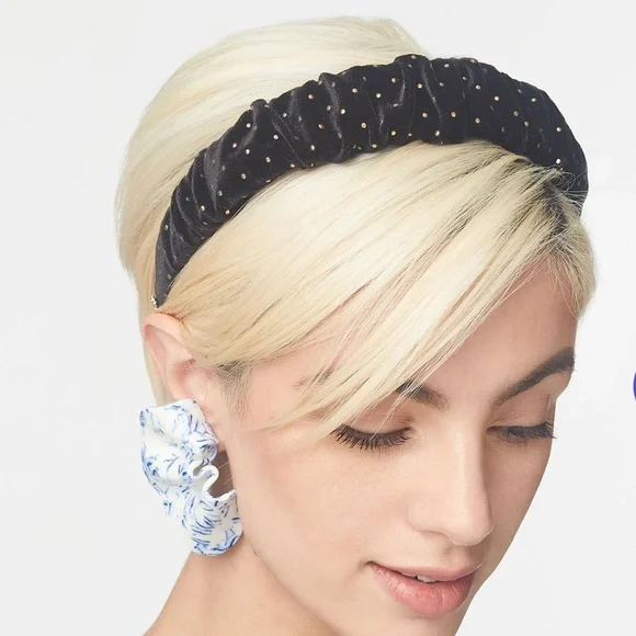 Lele Sadoughi | Accessories | Lele Sadoughi Jet Dot Velvet  display picture 2